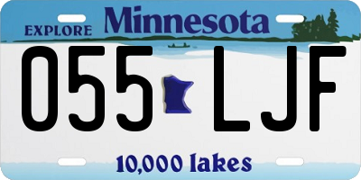 MN license plate 055LJF