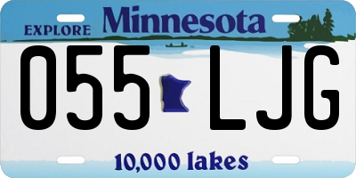 MN license plate 055LJG