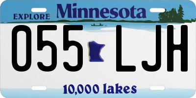 MN license plate 055LJH