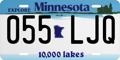 MN license plate 055LJQ