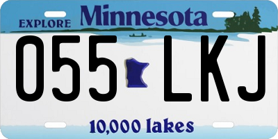 MN license plate 055LKJ