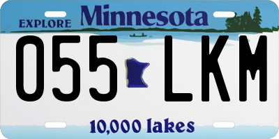 MN license plate 055LKM