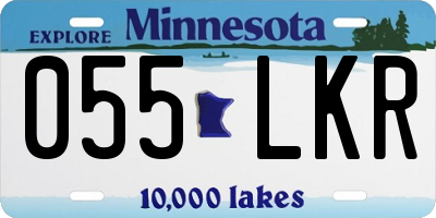 MN license plate 055LKR