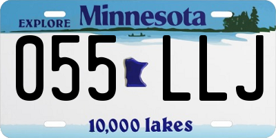 MN license plate 055LLJ