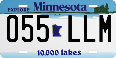 MN license plate 055LLM