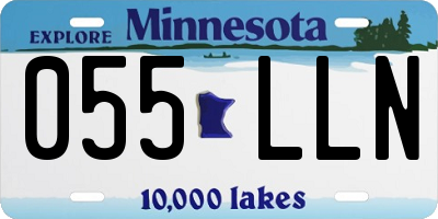 MN license plate 055LLN