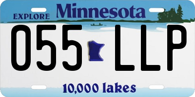 MN license plate 055LLP