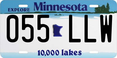 MN license plate 055LLW