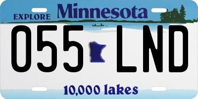 MN license plate 055LND