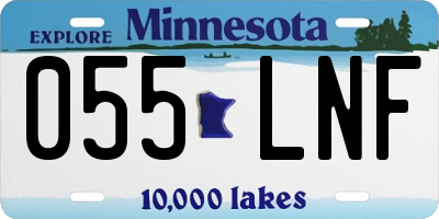 MN license plate 055LNF