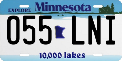 MN license plate 055LNI