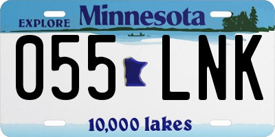 MN license plate 055LNK