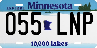 MN license plate 055LNP
