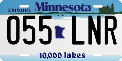 MN license plate 055LNR