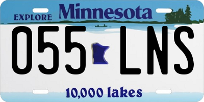 MN license plate 055LNS