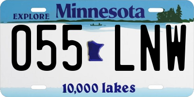 MN license plate 055LNW