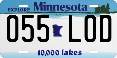MN license plate 055LOD