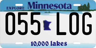 MN license plate 055LOG