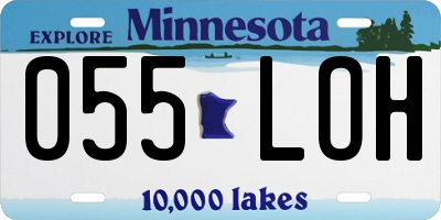 MN license plate 055LOH