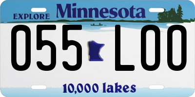 MN license plate 055LOO