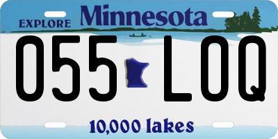 MN license plate 055LOQ