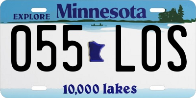 MN license plate 055LOS