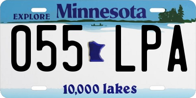 MN license plate 055LPA