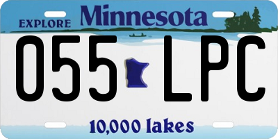 MN license plate 055LPC