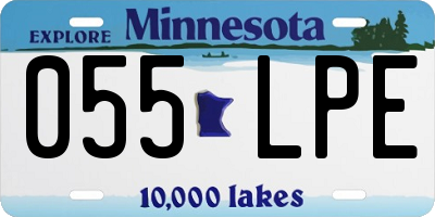 MN license plate 055LPE