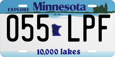 MN license plate 055LPF