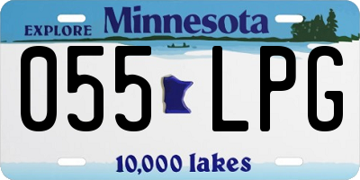 MN license plate 055LPG