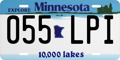 MN license plate 055LPI