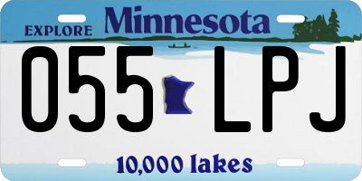 MN license plate 055LPJ