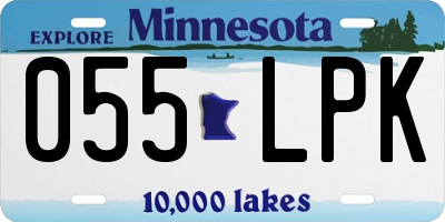 MN license plate 055LPK