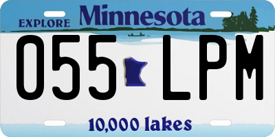 MN license plate 055LPM