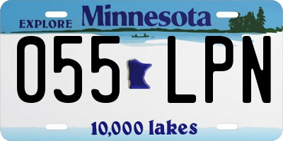 MN license plate 055LPN