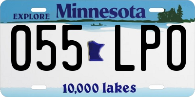 MN license plate 055LPO