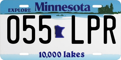 MN license plate 055LPR