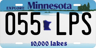 MN license plate 055LPS