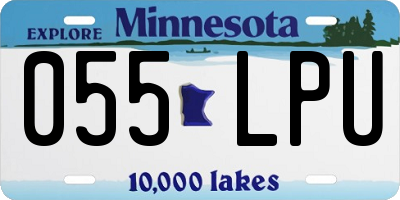 MN license plate 055LPU