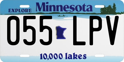 MN license plate 055LPV