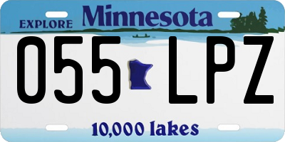 MN license plate 055LPZ