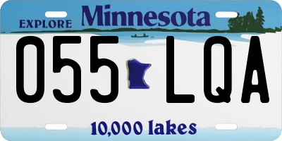 MN license plate 055LQA