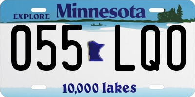 MN license plate 055LQO