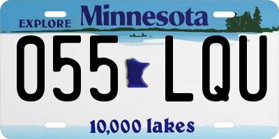 MN license plate 055LQU