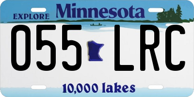 MN license plate 055LRC