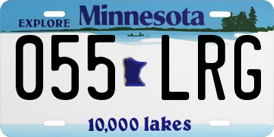 MN license plate 055LRG