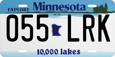 MN license plate 055LRK