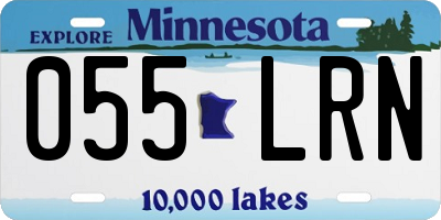 MN license plate 055LRN