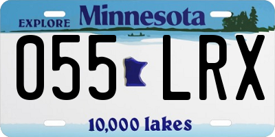 MN license plate 055LRX